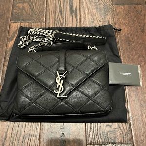 YSL COLLEGE BAG MATELASSE CALF SKIN MEDIUM
